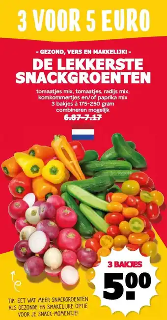 MCD Supermarkt DE LEKKERSTE SNACKGROENTEN aanbieding