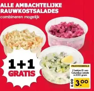 MCD Supermarkt ALLE AMBACHTELIJKE RAUWKOSTSALADES aanbieding