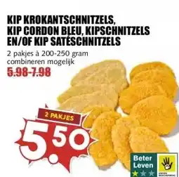 MCD Supermarkt KIP KROKANTSCHNITZELS, KIP CORDON BLEU, KIPSCHNITZELS EN/OF KIP SATÉSCHNITZELS aanbieding