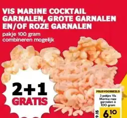 MCD Supermarkt VIS MARINE COCKTAIL GARNALEN, GROTE GARNALEN EN/OF ROZE GARNALEN aanbieding