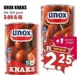 MCD Supermarkt UNOX KNAKS aanbieding