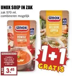 MCD Supermarkt UNOX SOEP IN ZAK aanbieding