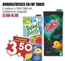 MCD Supermarkt DUBBELFRISSS EN/OF TAKSI aanbieding