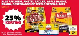 MCD Supermarkt ALLE AFFLIGEM, AMSTEL RADLER, APPLE BANDIT, BRAND, DESPERADOS OF TEXELS SPECIAALBIER aanbieding