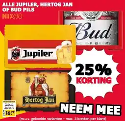 MCD Supermarkt ALLE JUPILER, HERTOG JAN OF BUD PILS aanbieding