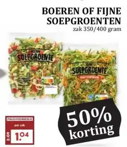 MCD Supermarkt BOEREN OF FIJNE SOEPGROENTEN aanbieding