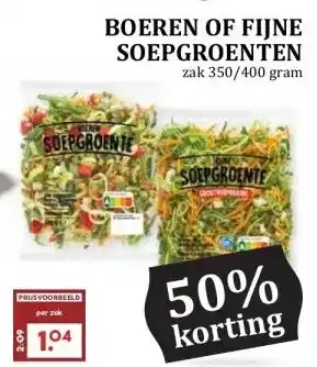 MCD Supermarkt BOEREN OF FIJNE SOEPGROENTEN aanbieding