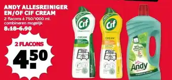 MCD Supermarkt ANDY ALLESREINIGER EN/OF CIF CREAM aanbieding