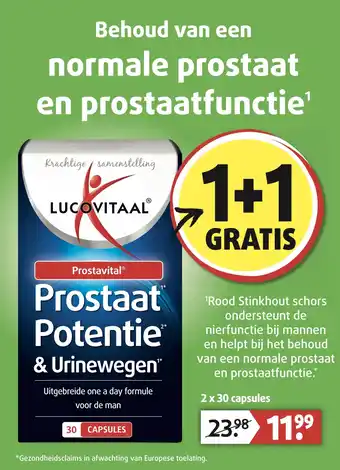 Lucovitaal Prostaat 1* Potentie & Urinewegen™ 2* aanbieding