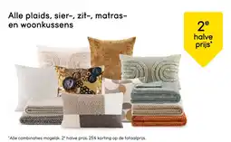 Leen Bakker Alle plaids, sier, zit, matras en woonkussens aanbieding