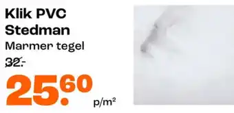 Kwantum Klik PVC Stedman aanbieding