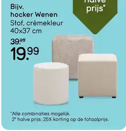 Leen Bakker Diverse poefjes en hockers aanbieding