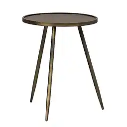 Leen Bakker Bijzettafel Gianni - goudkleurig - 50xØ40 cm aanbieding