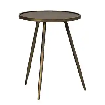 Leen Bakker Bijzettafel Gianni - goudkleurig - 50xØ40 cm aanbieding
