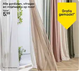 Leen Bakker Alle gordijnen, vitrages en inbetweens op maat aanbieding