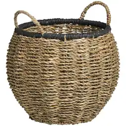 Leen Bakker Mand Nomad zwart/bruin zeegras - 21xØ24 cm aanbieding
