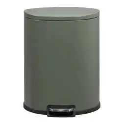 Leen Bakker Pedaalemmer Flatback - 50 liter - groen - 64x48,5x36,8 cm aanbieding