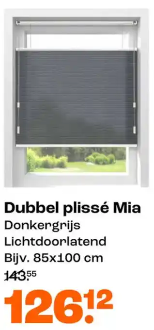 Kwantum Dubbel plissé Mia aanbieding