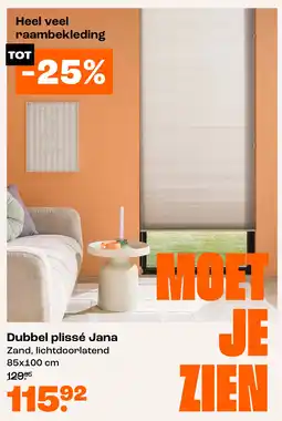 Kwantum Dubbel plissé Jana aanbieding
