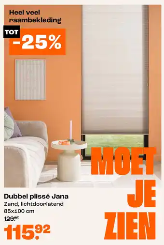 Kwantum Dubbel plissé Jana aanbieding