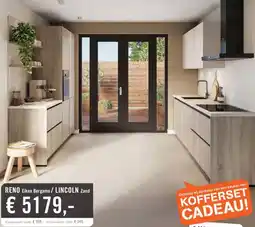 Keukendepot RENO Eiken Bergamo / LINCOLN Zand aanbieding
