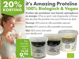 Gezond & Wel it's Amazing Proteïne 100% Biologisch & Vegan aanbieding