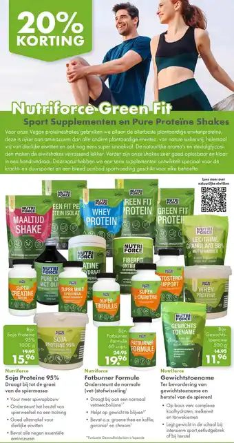 Gezond & Wel Nutriforce Green Fit aanbieding