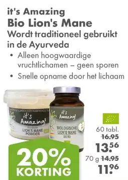 Gezond & Wel it's Amazing Bio Lion's Mane aanbieding