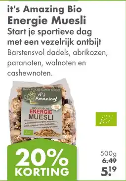 Gezond & Wel it's Amazing Bio Energie Muesli aanbieding
