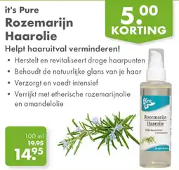 Gezond & Wel it's Pure Rozemarijn Haarolie aanbieding