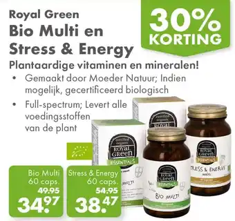 Gezond & Wel Royal Green Bio Multi en Stress & Energy aanbieding