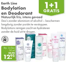 Gezond & Wel Earth Line Bodylotion en Deodorant aanbieding