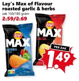 CoopCompact Lay's Max of Flavour roasted garlic & herbs aanbieding