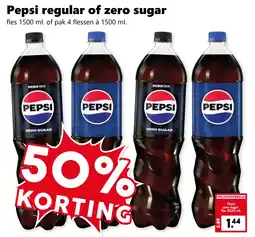 CoopCompact Pepsi regular of zero sugar aanbieding
