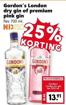 CoopCompact Gordon's London dry gin of premium pink gin aanbieding