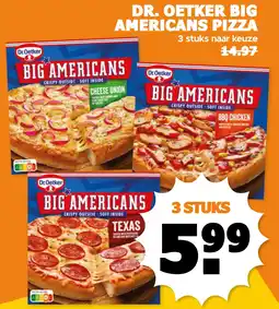 Coop DR. OETKER BIG AMERICANS PIZZA aanbieding