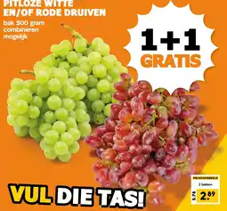 Coop PITLOZE WITTE EN/OF RODE DRUIVEN aanbieding