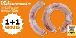 Coop ECHTE SLAGERSLEVERWORST aanbieding