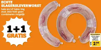 Coop ECHTE SLAGERSLEVERWORST aanbieding