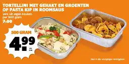 Coop TORTELLINI MET GEHAKT EN GROENTEN OF PASTA KIP IN ROOMSAUS aanbieding