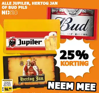 Coop ALLE JUPILER, HERTOG JAN OF BUD PILS aanbieding