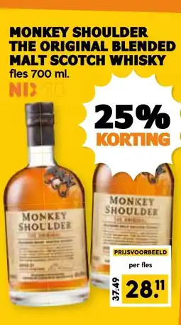 Coop MONKEY SHOULDER THE ORIGINAL BLENDED MALT SCOTCH WHISKY aanbieding