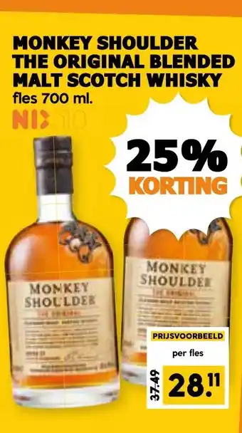 Coop MONKEY SHOULDER THE ORIGINAL BLENDED MALT SCOTCH WHISKY aanbieding