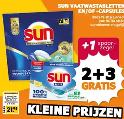 Coop SUN VAATWASTABLETTEN EN/OF-CAPSULES aanbieding