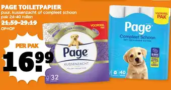 Coop PAGE TOILETPAPIER aanbieding