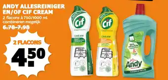 Coop ANDY ALLESREINIGER EN/OF CIF CREAM aanbieding
