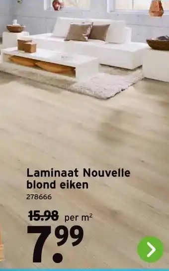 GAMMA Laminaat Nouvelle blond eiken 278666 aanbieding