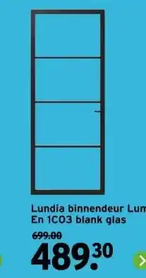GAMMA Lundia binnendeur Lumen En 1C03 blank glas aanbieding