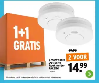 GAMMA Smartwares Optische Rookmelder RM250 aanbieding