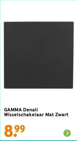 GAMMA GAMMA Denali Wisselschakelaar Mat Zwart aanbieding